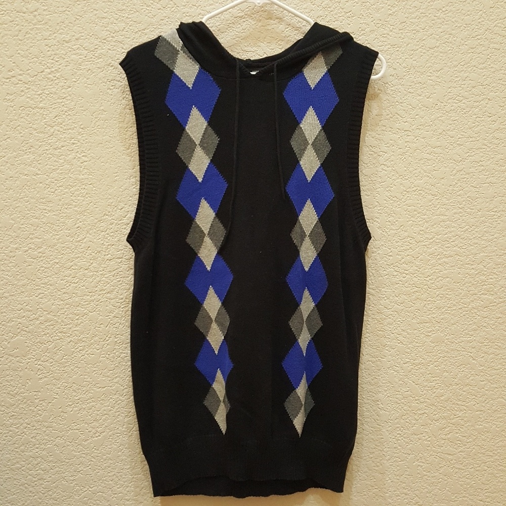 Medium Express Sweater Vest With Hoodie